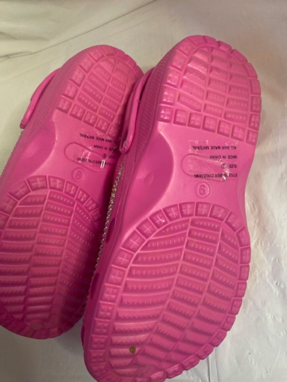 Chosen Step Pink and IRRIDESCENT RHINESTONE BLINGED CLOGS  Women's size 9 - Picture 6 of 6
